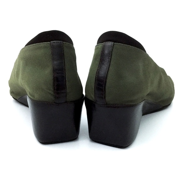 Thierry Rabotin - Green Slip-On Canvas Wedges - Picture 3 of 8